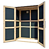 Bertilo Gartenschrank HPL Terrace (Außenmaß inkl. Dachüberstand (B x T): 75 x 155 cm, Holz, Weiß, Firsthöhe: 193 cm) | BAUHAUS