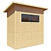 Bertilo Gerätehaus Pent Modern (Außenmaß inkl. Dachüberstand (B x T): 137 x 252 cm, Holz, Natur) | BAUHAUS