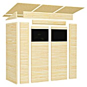 Bertilo Gerätehaus Pent Modern (Außenmaß inkl. Dachüberstand (B x T): 137 x 252 cm, Holz, Natur) | BAUHAUS
