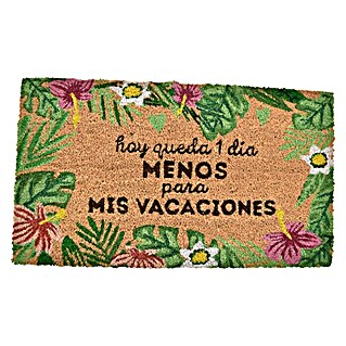 Felpudo de coco Vacaciones (Multicolor, 70 x 40 cm, Fibra de coco y PVC)