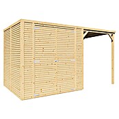 Bertilo Gerätehaus Box 3 mit Anbau (Außenmaß inkl. Dachüberstand (B x T): 212 x 207 cm, Holz, Naturbelassen) | BAUHAUS