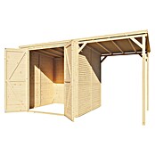 Bertilo Gerätehaus Box 3 mit Anbau (Außenmaß inkl. Dachüberstand (B x T): 212 x 207 cm, Holz, Naturbelassen) | BAUHAUS