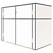 Bertilo Gartenschrank HPL Terrace (Außenmaß inkl. Dachüberstand (B x T): 75 x 155 cm, Holz, Weiß/Anthrazit) | BAUHAUS