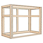 Bertilo Gartenschrank HPL Terrace (Außenmaß inkl. Dachüberstand (B x T): 75 x 155 cm, Holz, Weiß/Anthrazit) | BAUHAUS