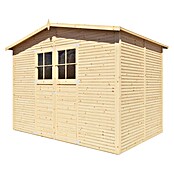 Bertilo Gartenhaus Plexi Apex 4 (Außenmaß inkl. Dachüberstand (B x T): 232 x 325 cm, Holz, Natur, Ohne Anbau) | BAUHAUS
