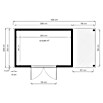 Bertilo Gartenhaus Plexi Apex 4 Plus (Außenmaß inkl. Dachüberstand (B x T): 209 x 435 cm, Holz, Natur, Mit Anbau) | BAUHAUS