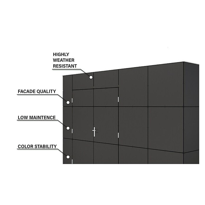 Bertilo Gerätehaus HPL 2 (Außenmaß inkl. Dachüberstand (B x T): 236 x 345 cm, Holz, Braun) | BAUHAUS