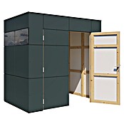 Bertilo Gerätehaus HPL Mini (Außenmaß inkl. Dachüberstand (B x T): 160 x 230 cm, Holz, Anthrazit) | BAUHAUS
