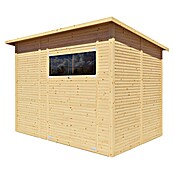 Bertilo Gerätehaus Pent Modern (Außenmaß inkl. Dachüberstand (B x T): 232 x 418 cm, Holz, Naturbelassen) | BAUHAUS