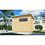 Bertilo Gerätehaus Pent Modern (Außenmaß inkl. Dachüberstand (B x T): 232 x 418 cm, Holz, Naturbelassen) | BAUHAUS