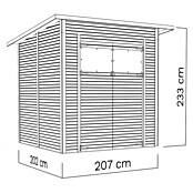 Bertilo Gerätehaus Pent Modern (Außenmaß inkl. Dachüberstand (B x T): 232 x 226 cm, Holz, Anthrazit) | BAUHAUS