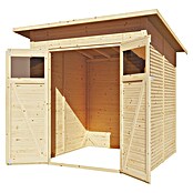 Bertilo Gerätehaus Pent Modern (Außenmaß inkl. Dachüberstand (B x T): 232 x 226 cm, Holz, Naturbelassen) | BAUHAUS