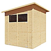 Bertilo Gerätehaus Pent Modern (Außenmaß inkl. Dachüberstand (B x T): 232 x 226 cm, Holz, Naturbelassen) | BAUHAUS
