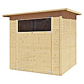 Bertilo Gerätehaus Pent Modern (Außenmaß inkl. Dachüberstand (B x T): 232 x 226 cm, Holz, Naturbelassen) | BAUHAUS