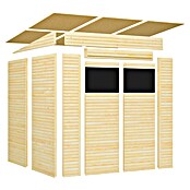 Bertilo Gerätehaus Pent Modern (Außenmaß inkl. Dachüberstand (B x T): 232 x 226 cm, Holz, Naturbelassen) | BAUHAUS