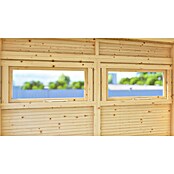 Bertilo Gartenhaus Cubus 3 Office (Außenmaß inkl. Dachüberstand (B x T): 240 x 336 cm, Holz, Anthrazit) | BAUHAUS