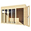Bertilo Gartenhaus Cubus 3 Office (Außenmaß inkl. Dachüberstand (B x T): 240 x 336 cm, Holz, Naturbelassen) | BAUHAUS