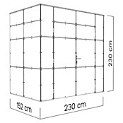 Bertilo Gerätehaus HPL Mini (Außenmaß inkl. Dachüberstand (B x T): 160 x 230 cm, Holz, Anthrazit) | BAUHAUS
