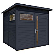 Bertilo Gartenhaus Pentus 2 (Außenmaß inkl. Dachüberstand (B x T): 265 x 246 cm, Holz, Anthrazit) | BAUHAUS