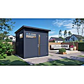 Bertilo Gartenhaus Pentus 2 (Außenmaß inkl. Dachüberstand (B x T): 265 x 246 cm, Holz, Anthrazit) | BAUHAUS