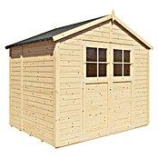Bertilo Gartenhaus Osterbek (Außenmaß inkl. Dachüberstand (B x T): 191 x 259 cm, Holz, Natur) | BAUHAUS