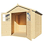 Bertilo Gartenhaus Osterbek (Außenmaß inkl. Dachüberstand (B x T): 191 x 259 cm, Holz, Natur) | BAUHAUS