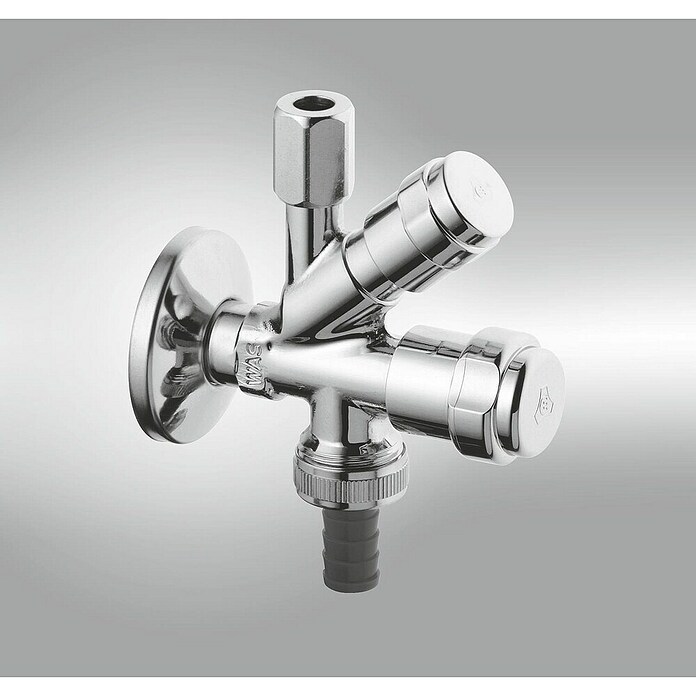 Grohe Geräteventil WAS-Kombi (½″, Verchromt)