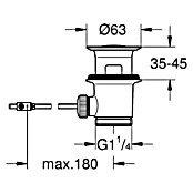 Grohe Excenter Ablaufgarnitur (1¼″, Chrom)