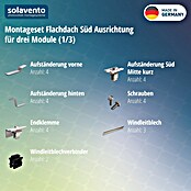 Solavento Befestigungs-Set (Passend für: 3 Solarmodule, Witterungsbeständig, Geeignet für: Flachdach, Gesamtstückzahl: 25 Stk.) | BAUHAUS