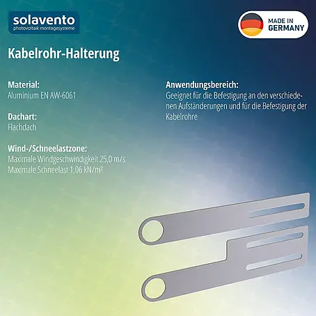 Solavento  Kabelrohr-Halterung Kabel