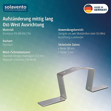 Solavento  Aufständerung mittig