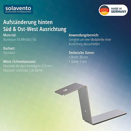 Solavento  Aufständerung hinten