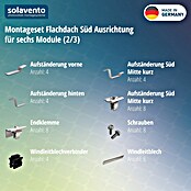 Solavento Befestigungs-Set (Passend für: 6 Solarmodul (3x2), Witterungsbeständig, Geeignet für: Flachdach, Gesamtstückzahl: 46 Stk.) | BAUHAUS