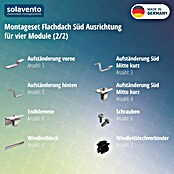 Solavento Befestigungs-Set (Passend für: 4 Solarmodule, Witterungsbeständig, Geeignet für: Flachdach, Gesamtstückzahl: 33 Stk.) | BAUHAUS
