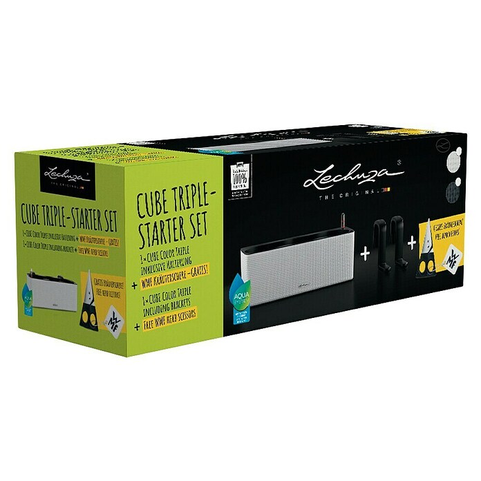 Lechuza Cube Starter-Set Color Triple (Weiß, L x B x H: 40,5 x 15 x 15 cm, Kunststoff) | BAUHAUS