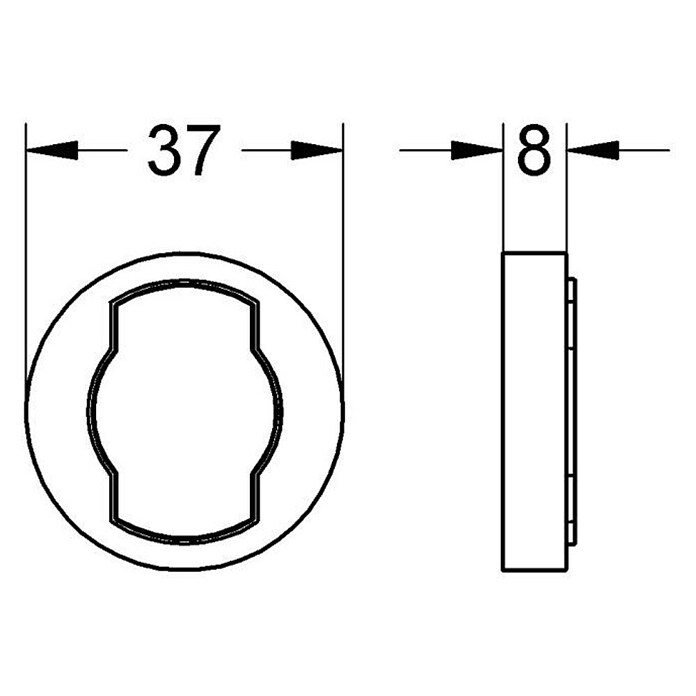 Grohe Ausgleichsring Euphoria / Tempesta (Passend für: Euphoria und Tempesta Duschsysteme mit Thermostat, Kunststoff) | BAUHAUS