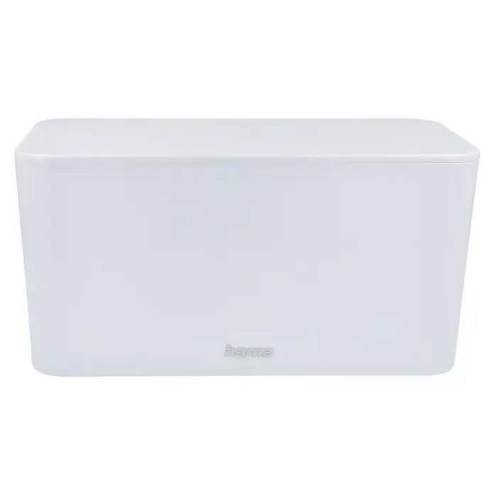 Hama Kabelbox Mini - Weiß - Ein schlichter, weißer Hama-Kabelkanal, perfekt zur Organisation und zum Verbergen von Kabeln im Büro oder zu Hause.