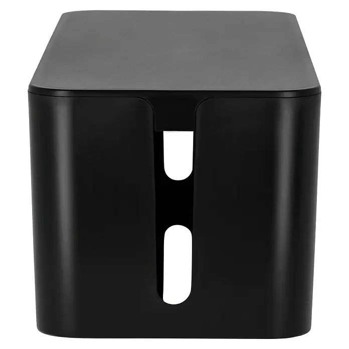 Hama Kabelbox Maxi - Schwarz, L x B x H: 40,6 x 15,6 x 13,5 cm - Ein schwarzer Kabel-Organizer zur Aufbewahrung und zum Schutz von Kabeln, mit Ausgängen für ein sauberes Kabelmanagement.