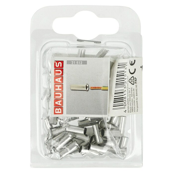 ADEREND-  HUELSE    BLANK     6qmm x12  BAUHAUS