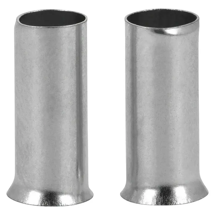 BAUHAUS Aderendhülse - 10 mm² x 12 mm, 50 Stk. - Zwei Hülsenverbinder aus Metall für elektrische Leitungen, die für eine sichere und zuverlässige Verbindung sorgen.