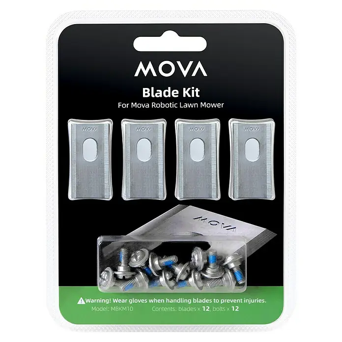 Mova Ersatzmesser-Set für Mähroboter - Mova Mähroboter, 12 Stk. - MOVA Klingensatz für Mova Robotermäher mit 12 Klingen und 12 Schrauben für den einfachen Austausch und Wartung.