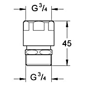 Grohe Rohrbelüfter (¾″, Chrom, Höhe: 4,5 cm) | BAUHAUS
