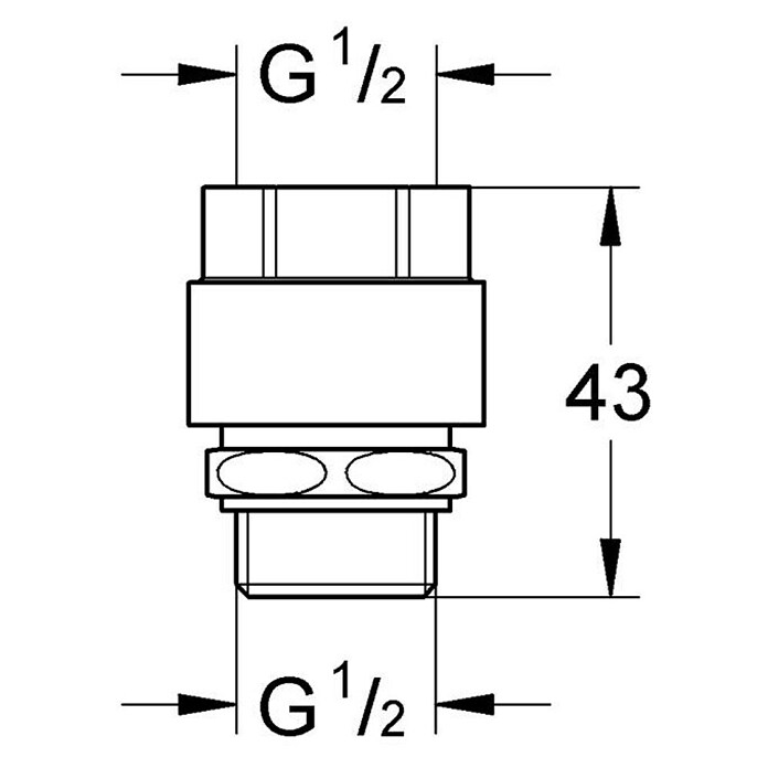 Grohe Rohrbelüfter (½″, Chrom, Höhe: 4,3 cm) | BAUHAUS