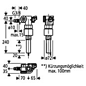 Grohe Universal-Füllventil (⅜″, Passend für: Unterputz-Spülkästen 6 l)