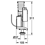 Grohe Ablaufventil (Mit Verlängerungsrohr, Geeignet für: 2-Mengen-Spülkästen)