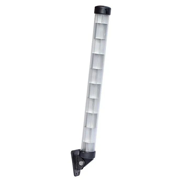Navyline Radarreflektor - Länge: 560 mm, Geeignet für: Motorboote - Nahaufnahme einer transparenten Begrenzungsleuchte mit schwarzer Basis und Kappe, ideal für den Außenbereich.