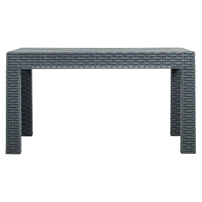 Toomax Loungemöbel-Set Matilde - Rattan-Optik, Kunststoff, Anthrazit, 5 -tlg. - Stilvoller, grauer Gartentisch mit Rattan-Optik, ideal für entspannte Stunden im Freien, robust und wetterfest, ein echter Hingucker auf jeder Terrasse.