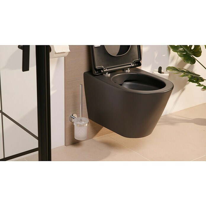 Lenz WC-Bürstengarnitur Vida (Metall, Chrom, B x H: 9,4 x 35 cm) | BAUHAUS