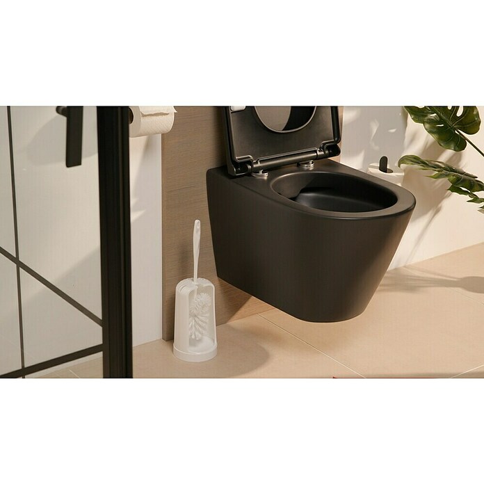 Poseidon WC-Bürstengarnitur Kuba Lux (Weiß, Kunststoff)