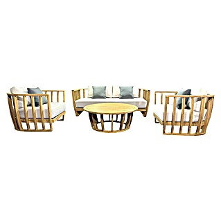 Set lounge namještaja Bali (4 -dij., Tikovina, Svijetlo smeđa)